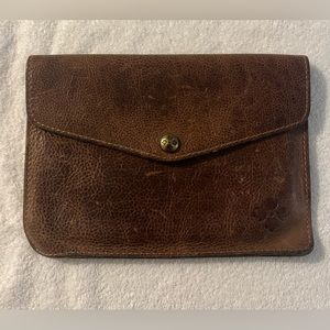 Patricia Nash Distressed Vintage Brown Envelope Pouch